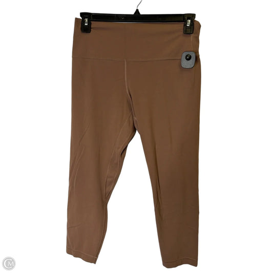 Athletic Capris By Lululemon In Brown, Size: 12