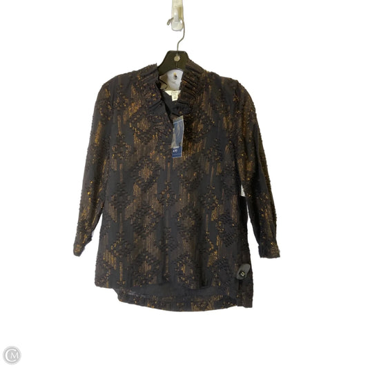 Top Long Sleeve By Crown And Ivy In Navy, Size: Xs