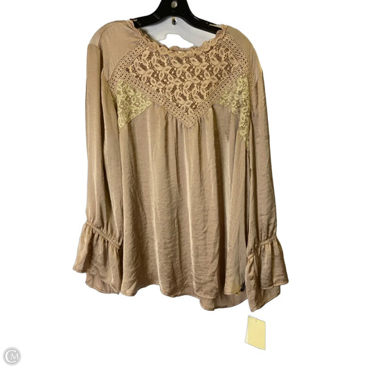 Top Long Sleeve By Love On A Hanger In Pink, Size: 3x