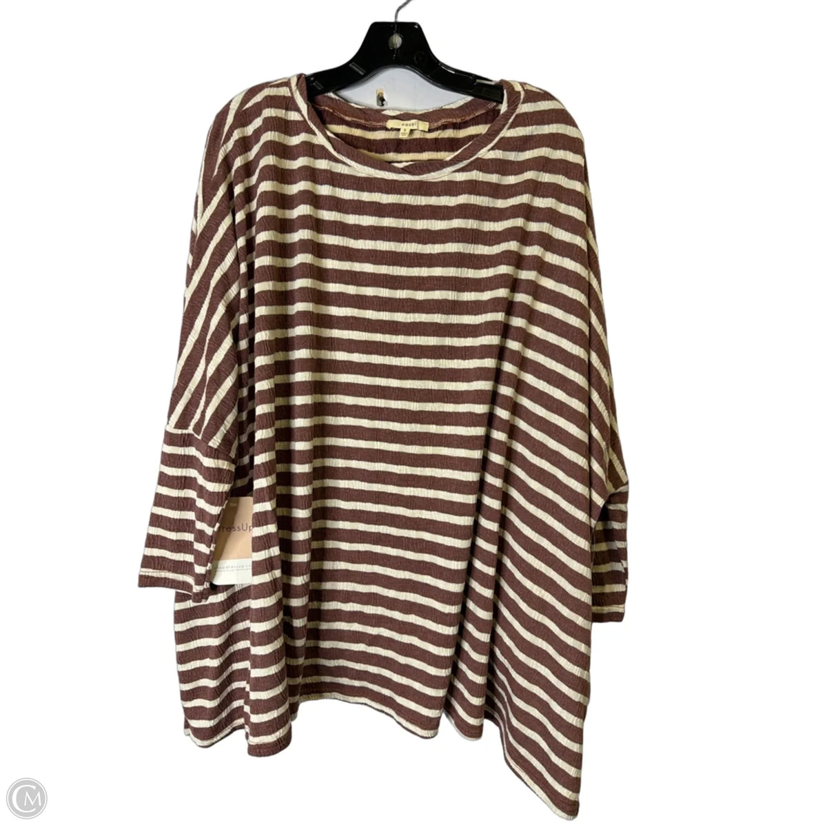 Top Short Sleeve By Easel In Striped Pattern, Size: S