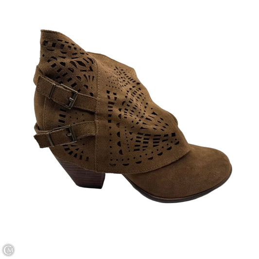 Boots Ankle Heels By Naughty Monkey In Brown, Size: 9