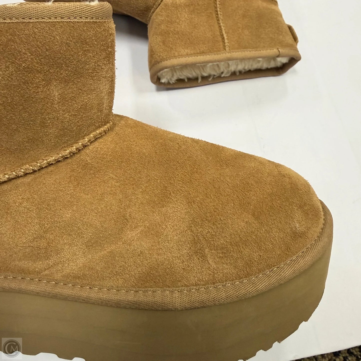 Boots Designer By Ugg In Brown, Size: 8