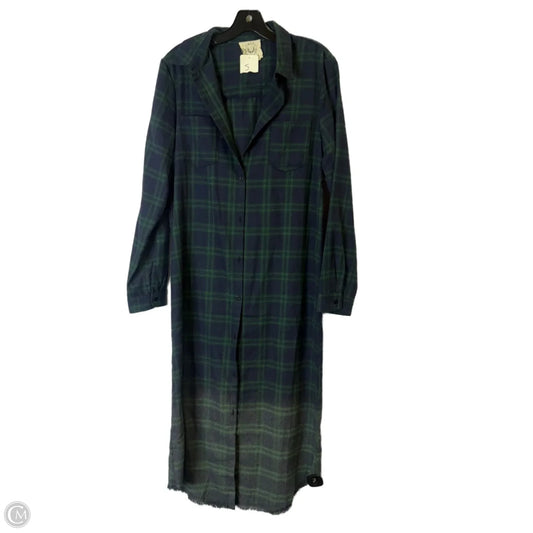 Dress Casual Midi By Fantastic Fawn In Blue & Green, Size: S
