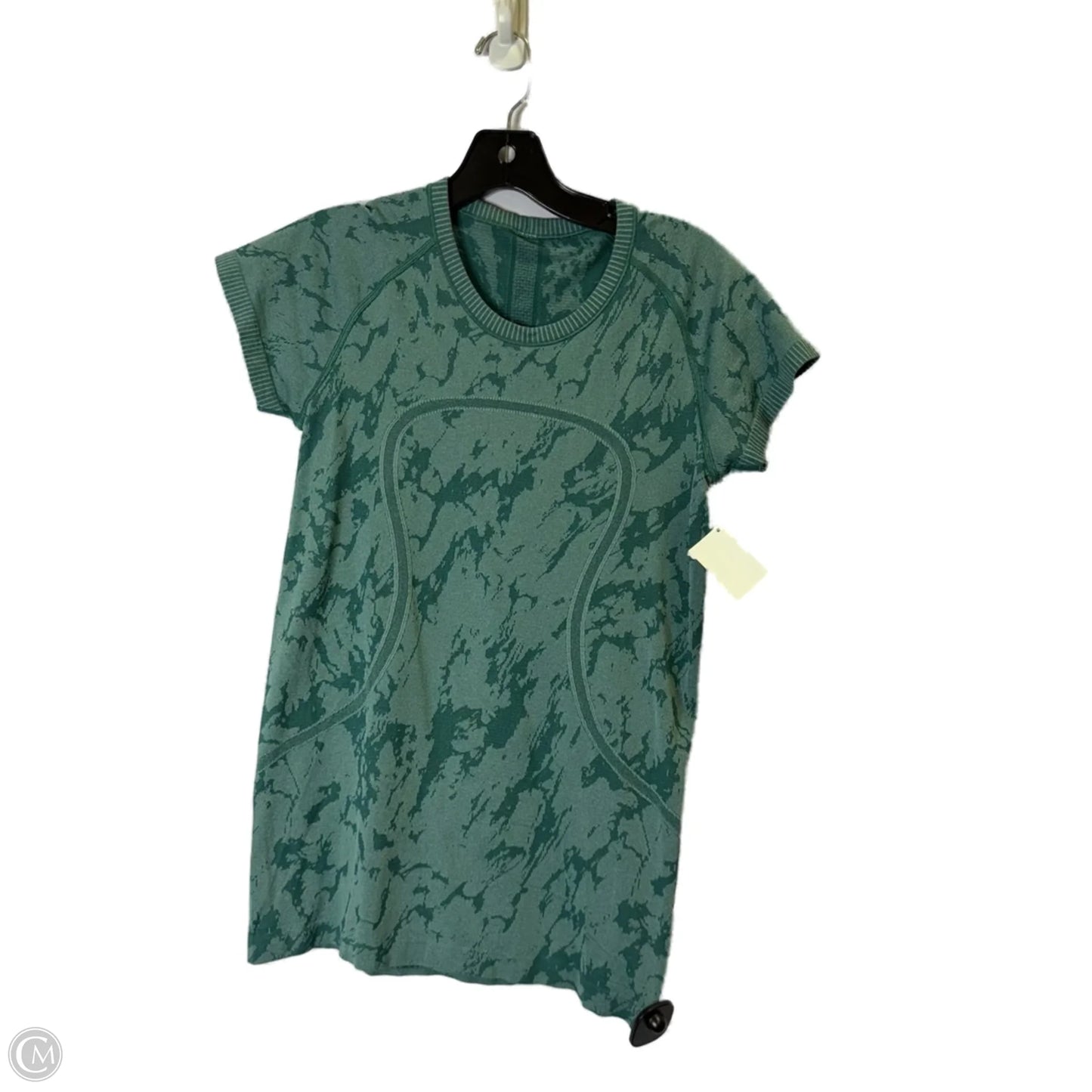 Athletic Top Short Sleeve By Lululemon In Green, Size: 8