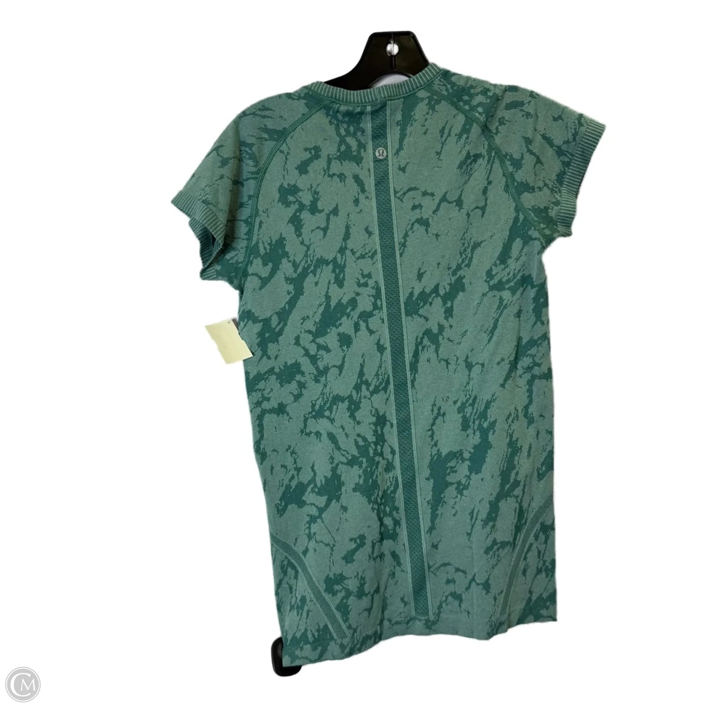Athletic Top Short Sleeve By Lululemon In Green, Size: 8