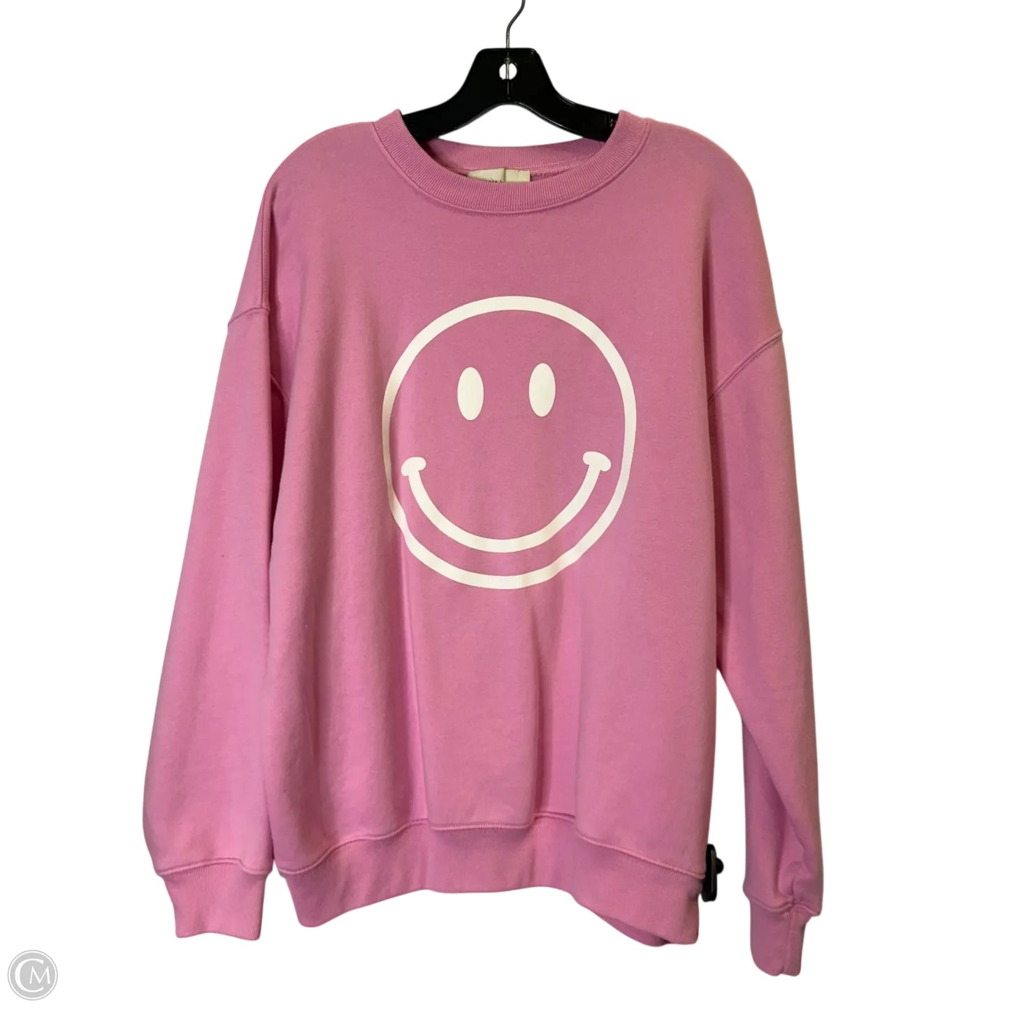 Sweatshirt Crewneck By Zenana In Pink, Size: L