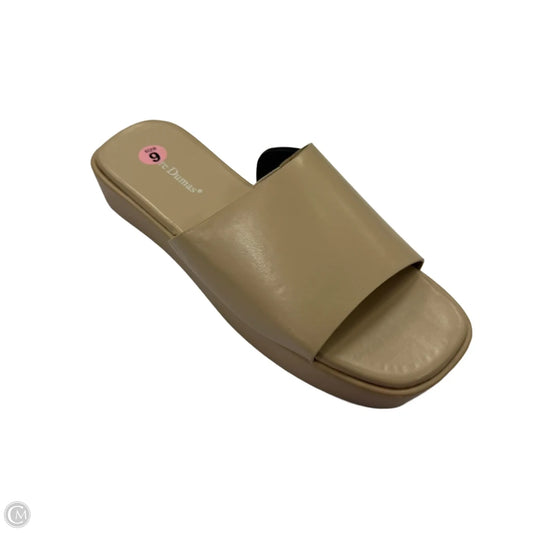 Sandals Heels Platform By Pierre Dumas In Tan, Size: 9