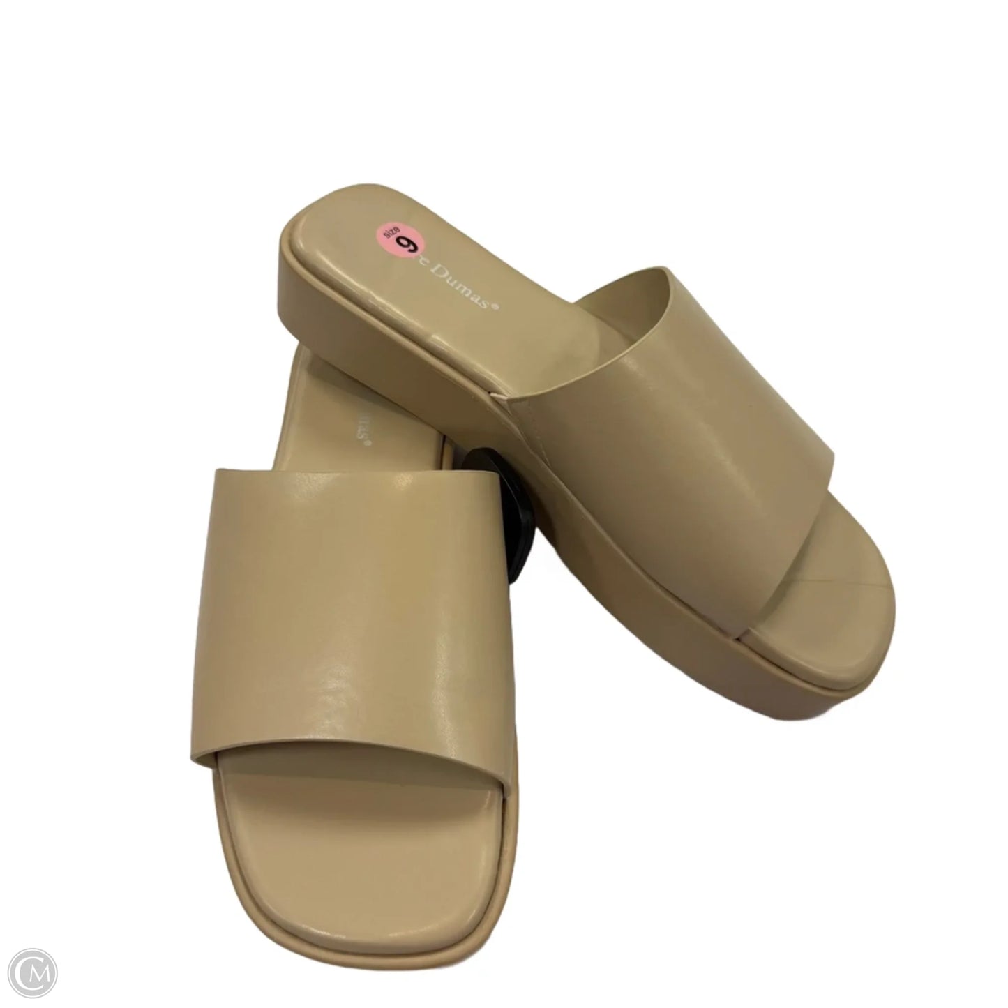 Sandals Heels Platform By Pierre Dumas In Tan, Size: 9