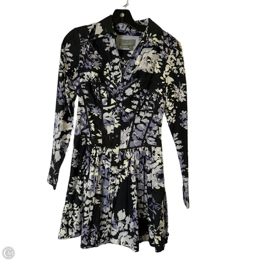 Dress Casual Short By Anthropologie In Black & Purple, Size: 2