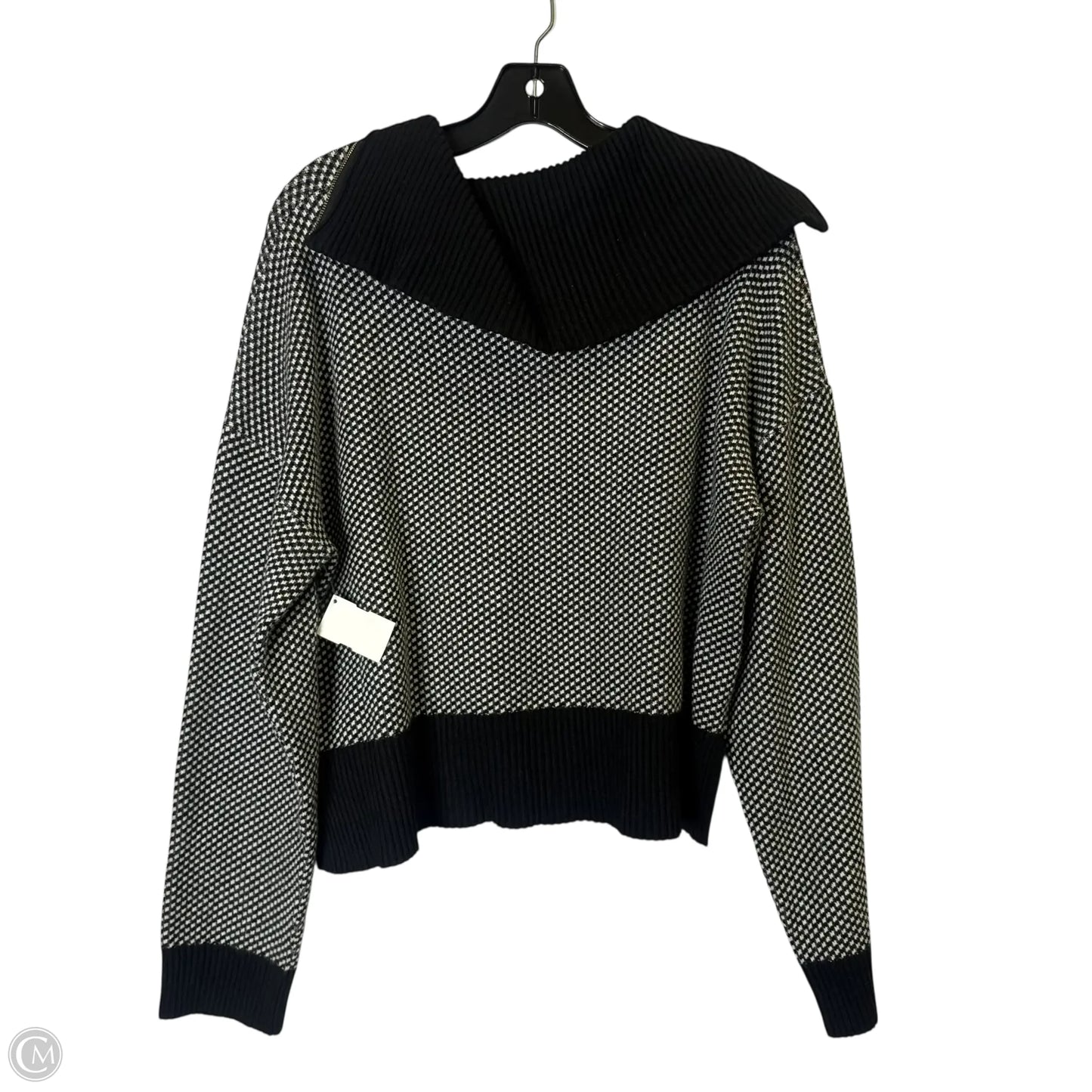 Sweatshirt Collar By Rachel Zoe In Black, Size: Xl