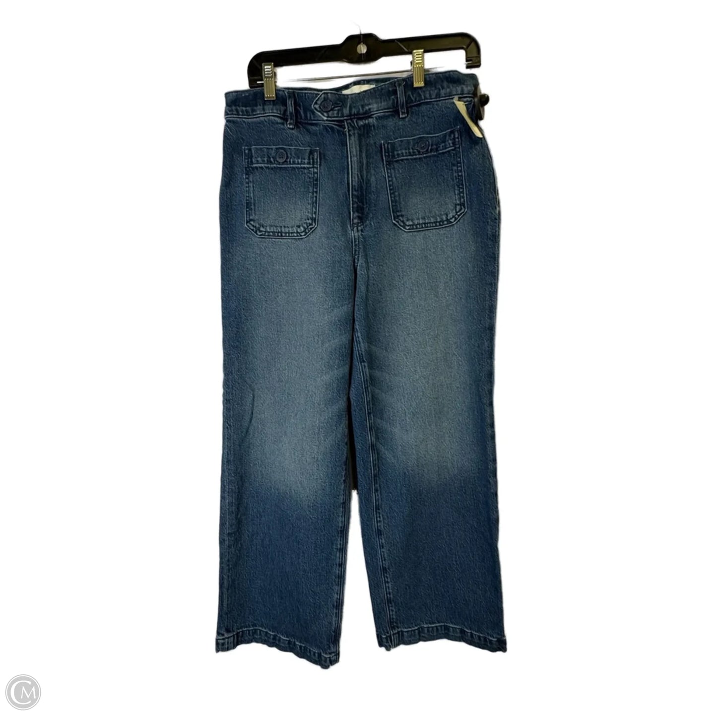 Jeans Wide Leg By Loft In Blue Denim, Size: 8