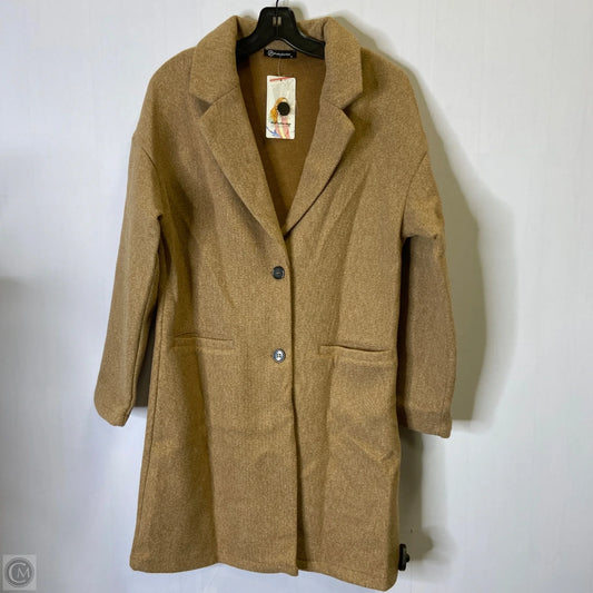 Coat Trench Coat By Prettygarden In Tan, Size: M