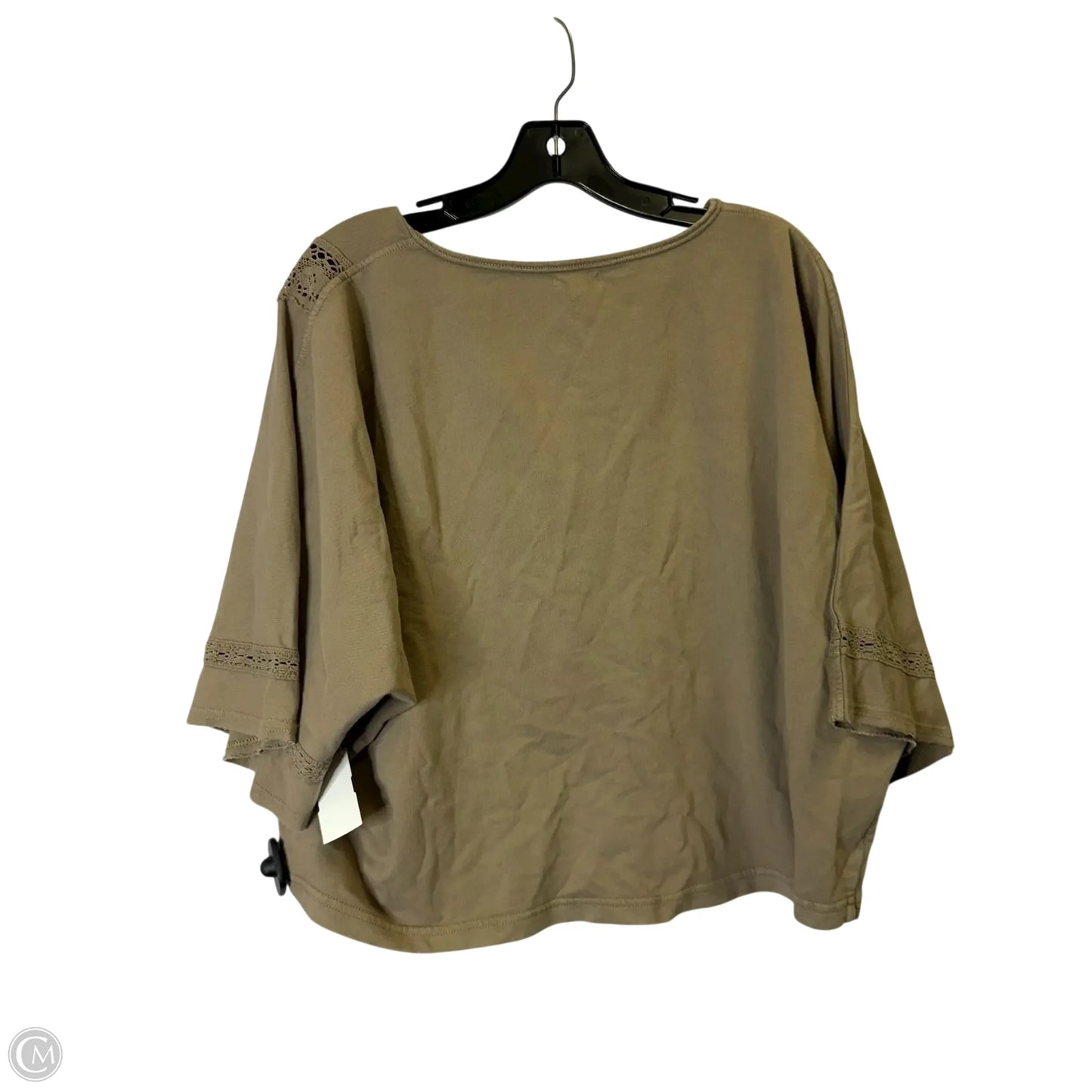 Top Long Sleeve By Aerie In Brown, Size: L