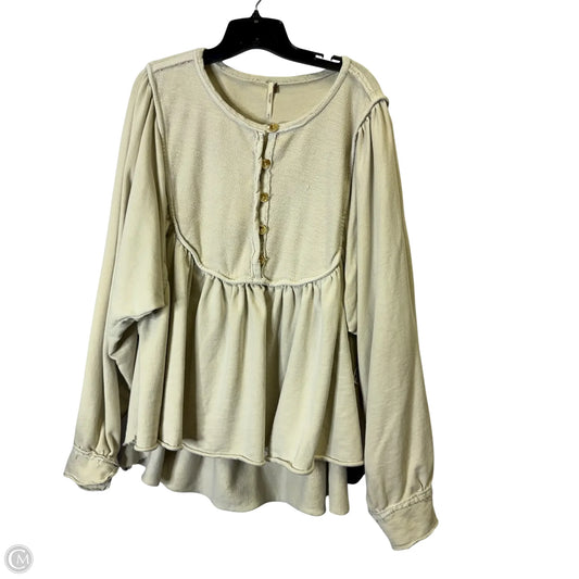Sweatshirt Crewneck By Free People In Cream, Size: L
