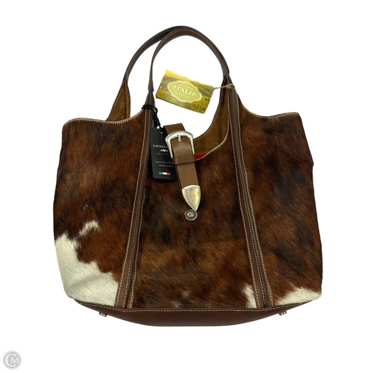 Handbag Leather By Cma, Size: Medium