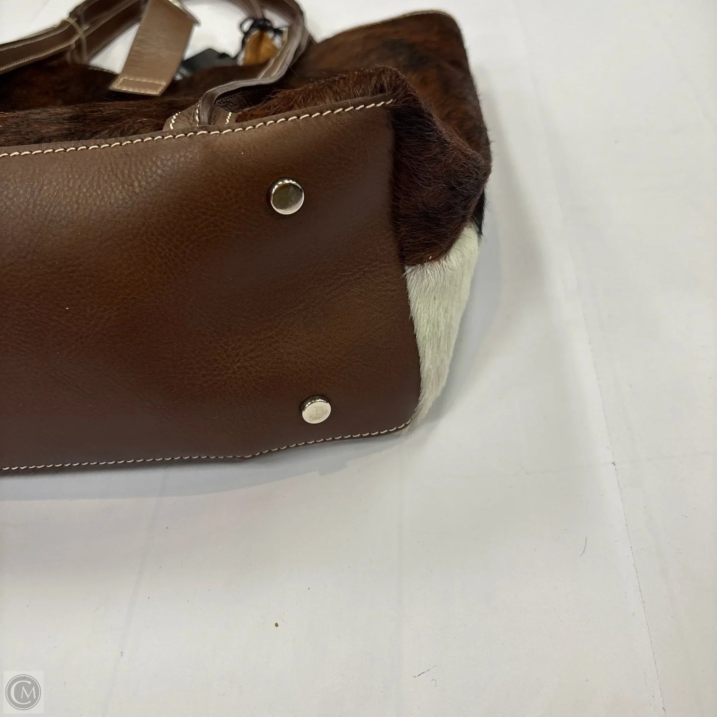 Handbag Leather By Cma, Size: Medium