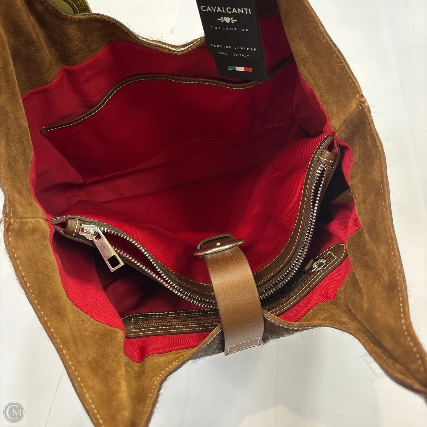 Handbag Leather By Cma, Size: Medium