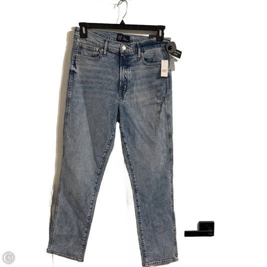 Jeans Straight By Gap In Blue Denim, Size: 10