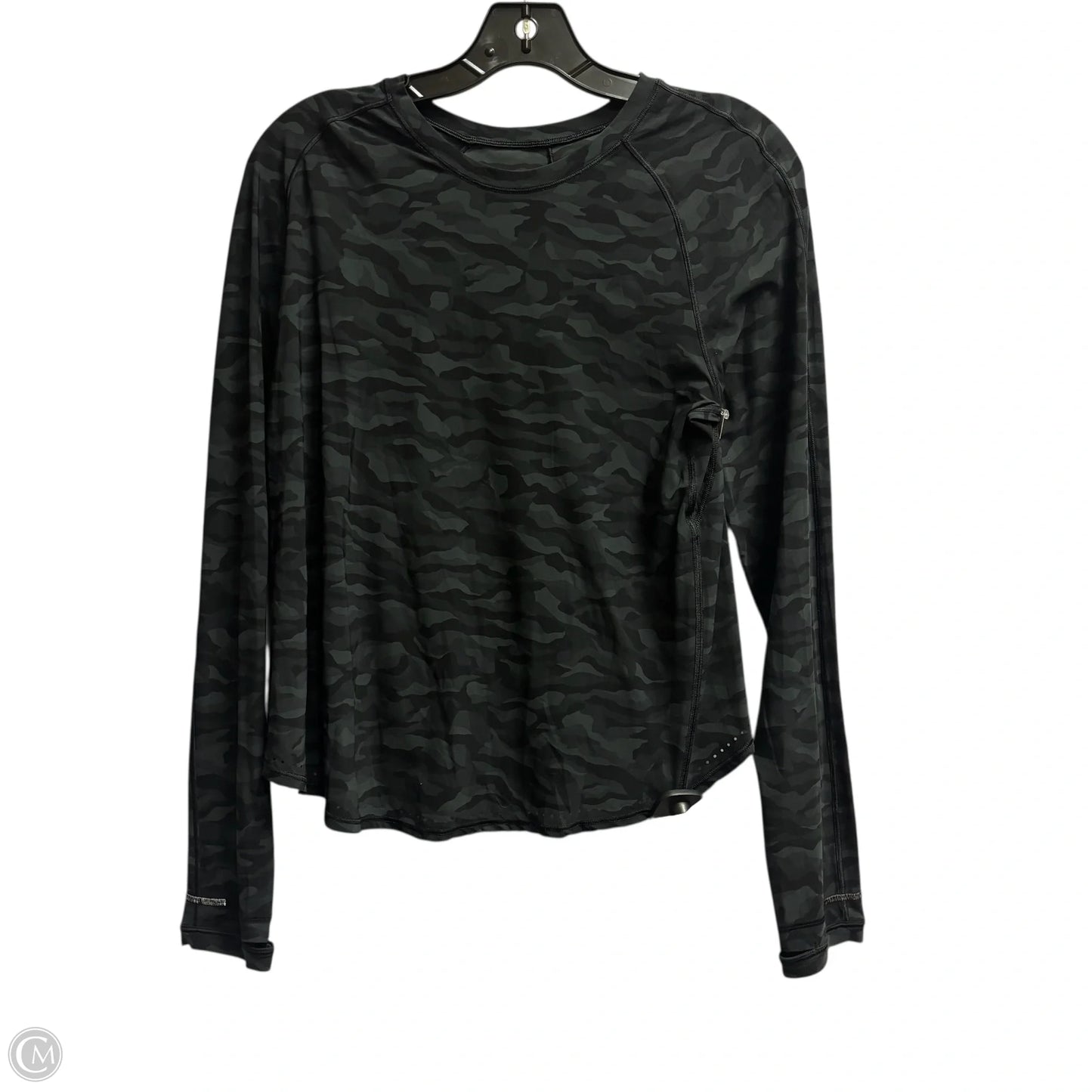 Athletic Top Long Sleeve Collar By Lululemon In Camouflage Print, Size: S
