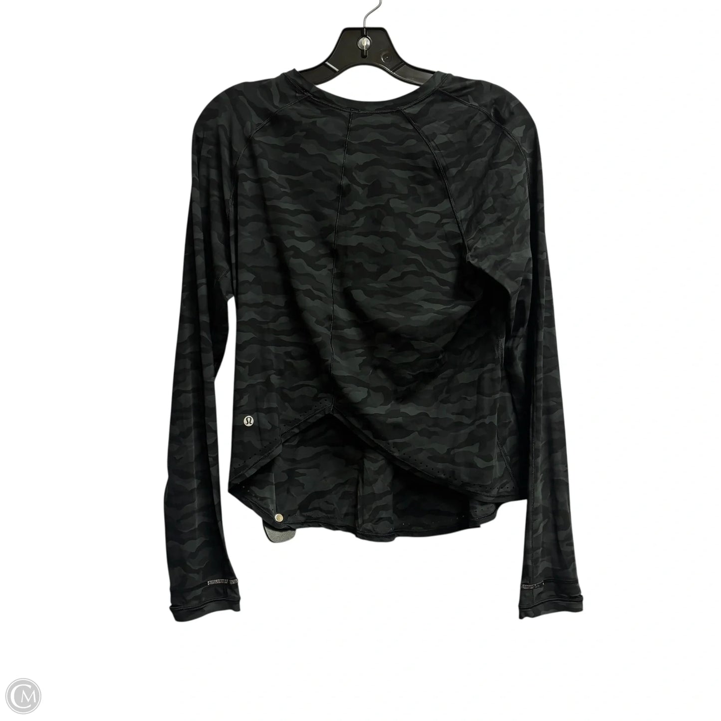 Athletic Top Long Sleeve Collar By Lululemon In Camouflage Print, Size: S