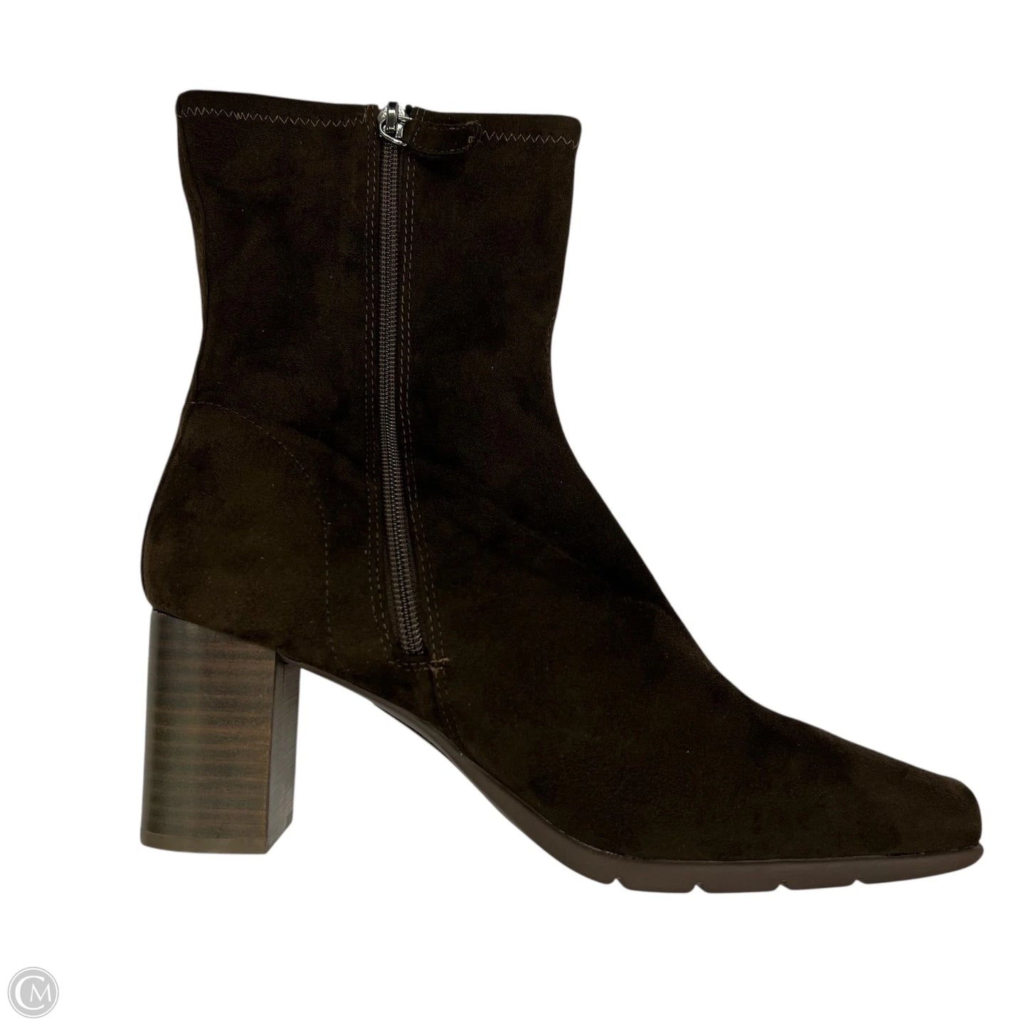 Boots Ankle Heels By Aerosoles In Brown, Size: 9.5