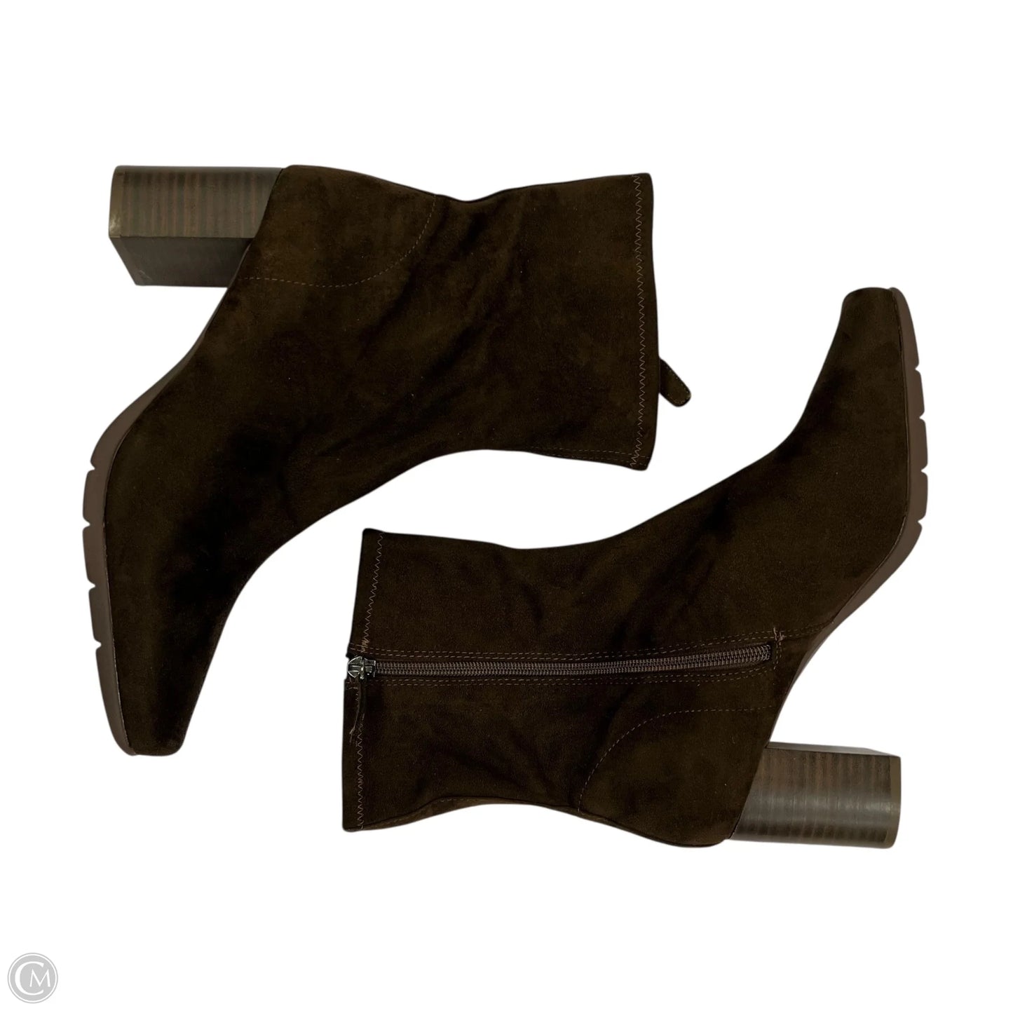 Boots Ankle Heels By Aerosoles In Brown, Size: 9.5