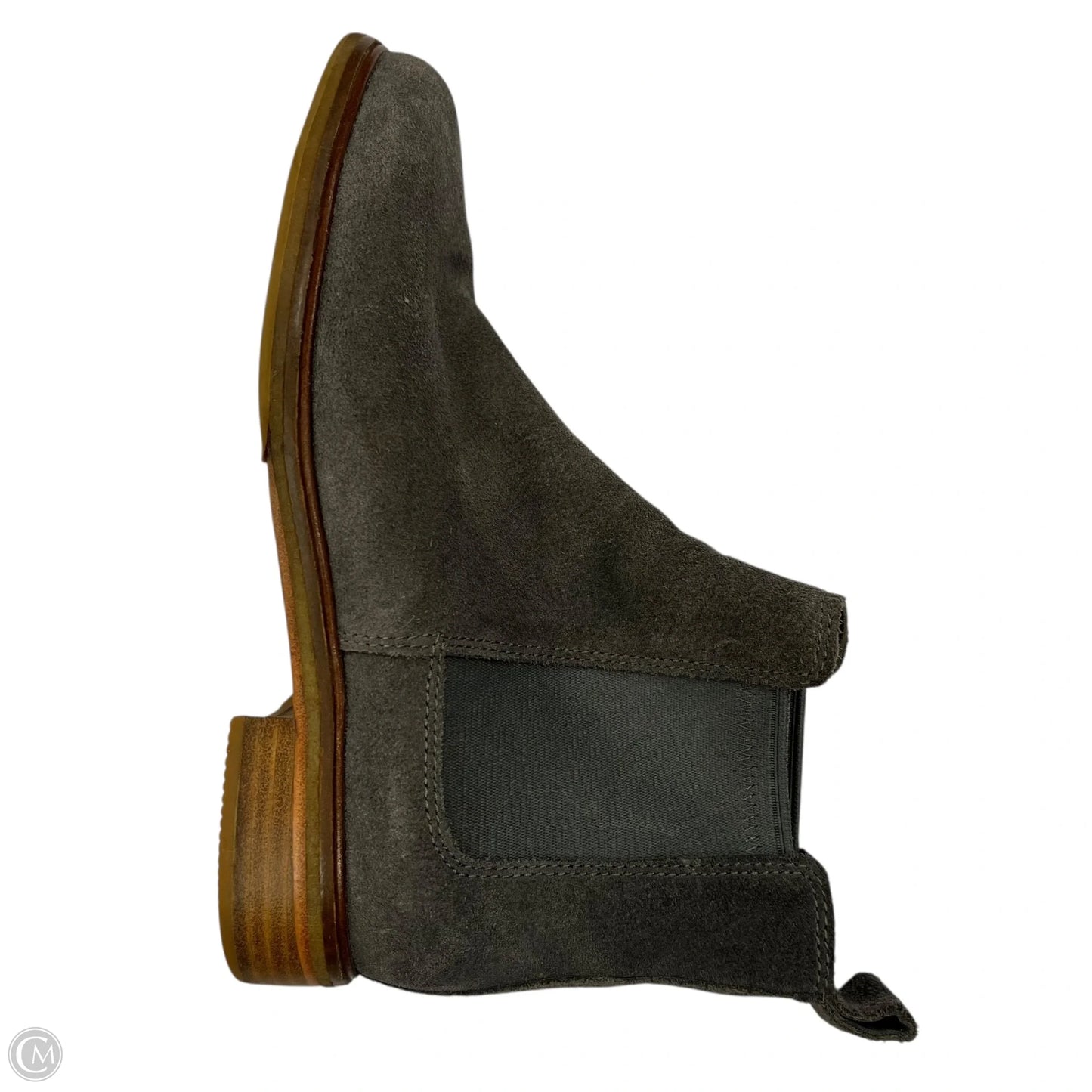 Boots Ankle Flats By Clarks In Grey, Size: 8