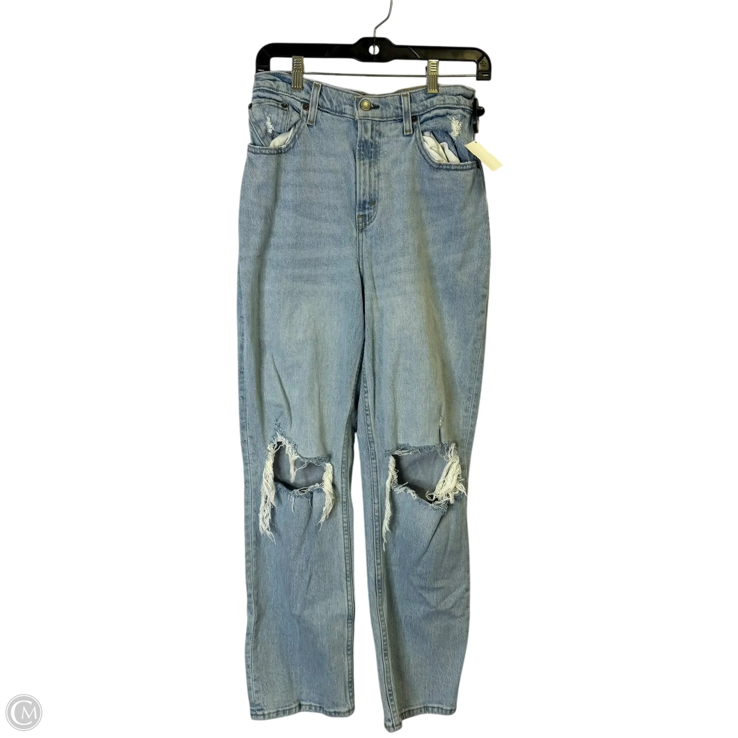 Jeans Straight By Abercrombie And Fitch In Blue Denim, Size: 8