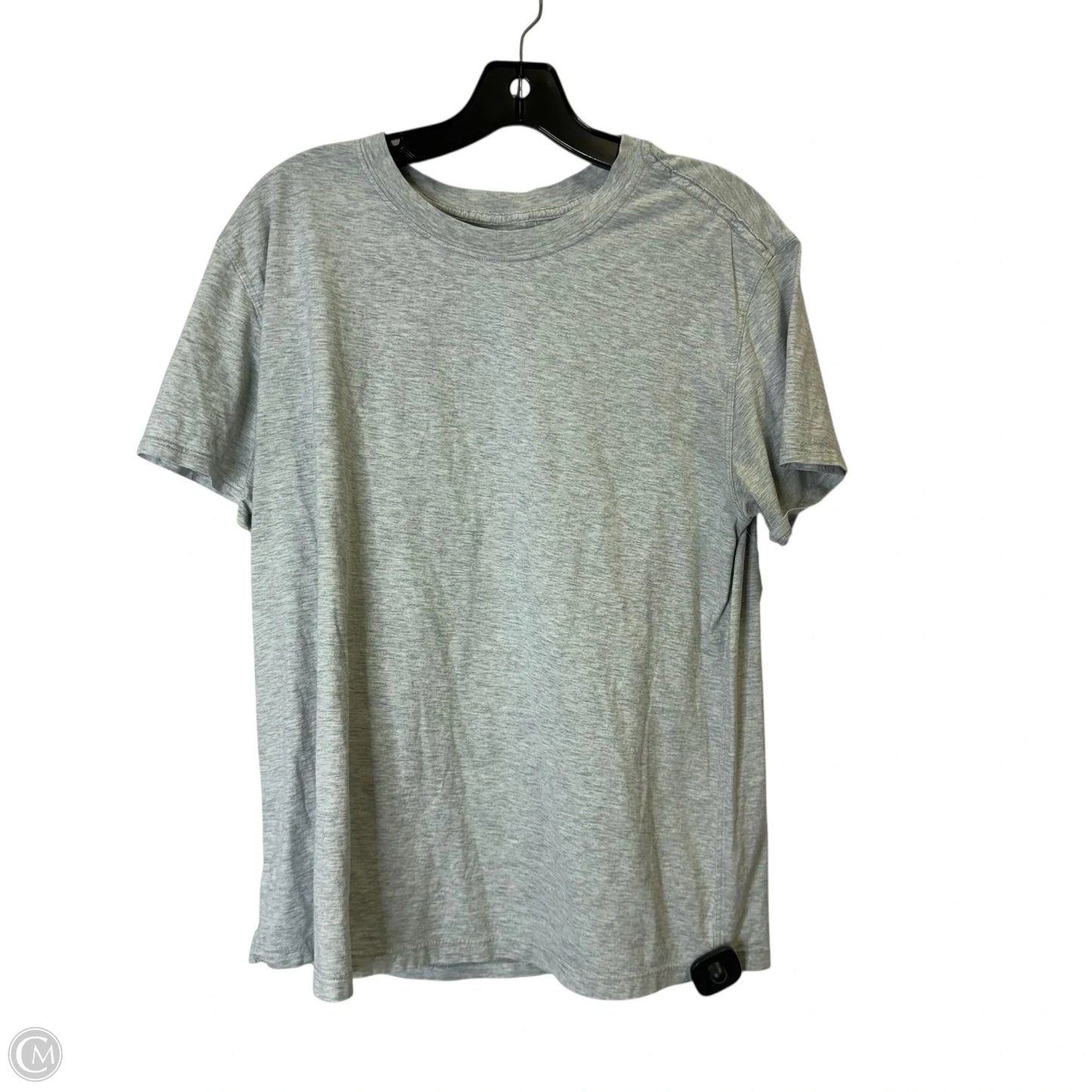 Athletic Top Short Sleeve By Lululemon In Grey, Size: M