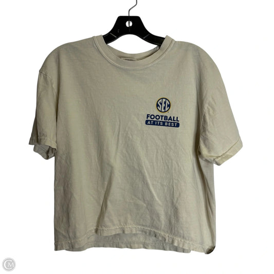 Top Short Sleeve Basic By Comfort Colors In Cream, Size: M