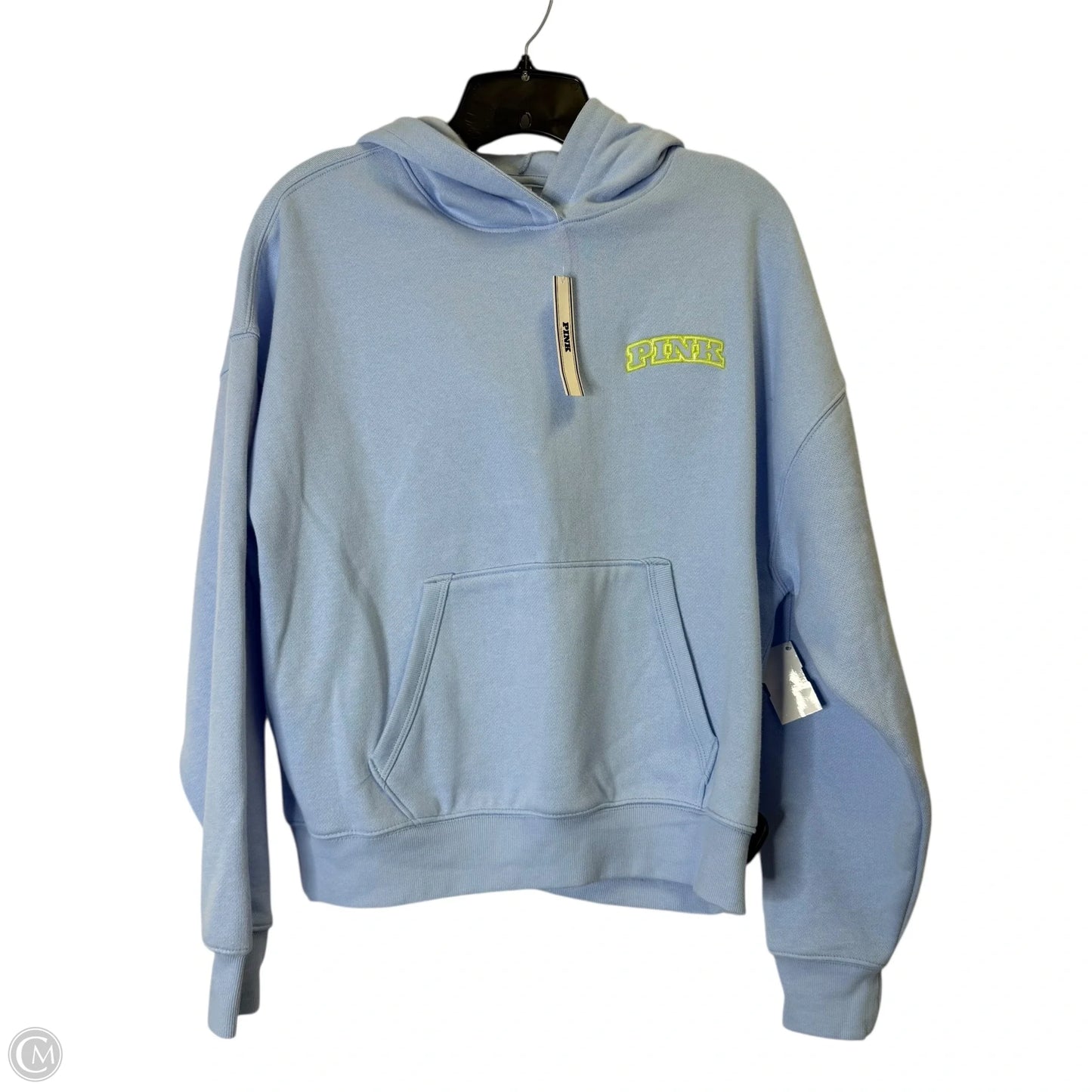 Sweatshirt Hoodie By Pink In Blue, Size: S