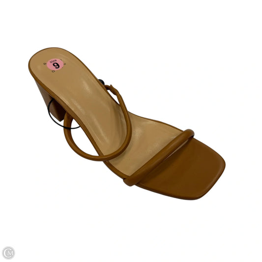 Sandals Heels Block By A New Day In Brown, Size: 9