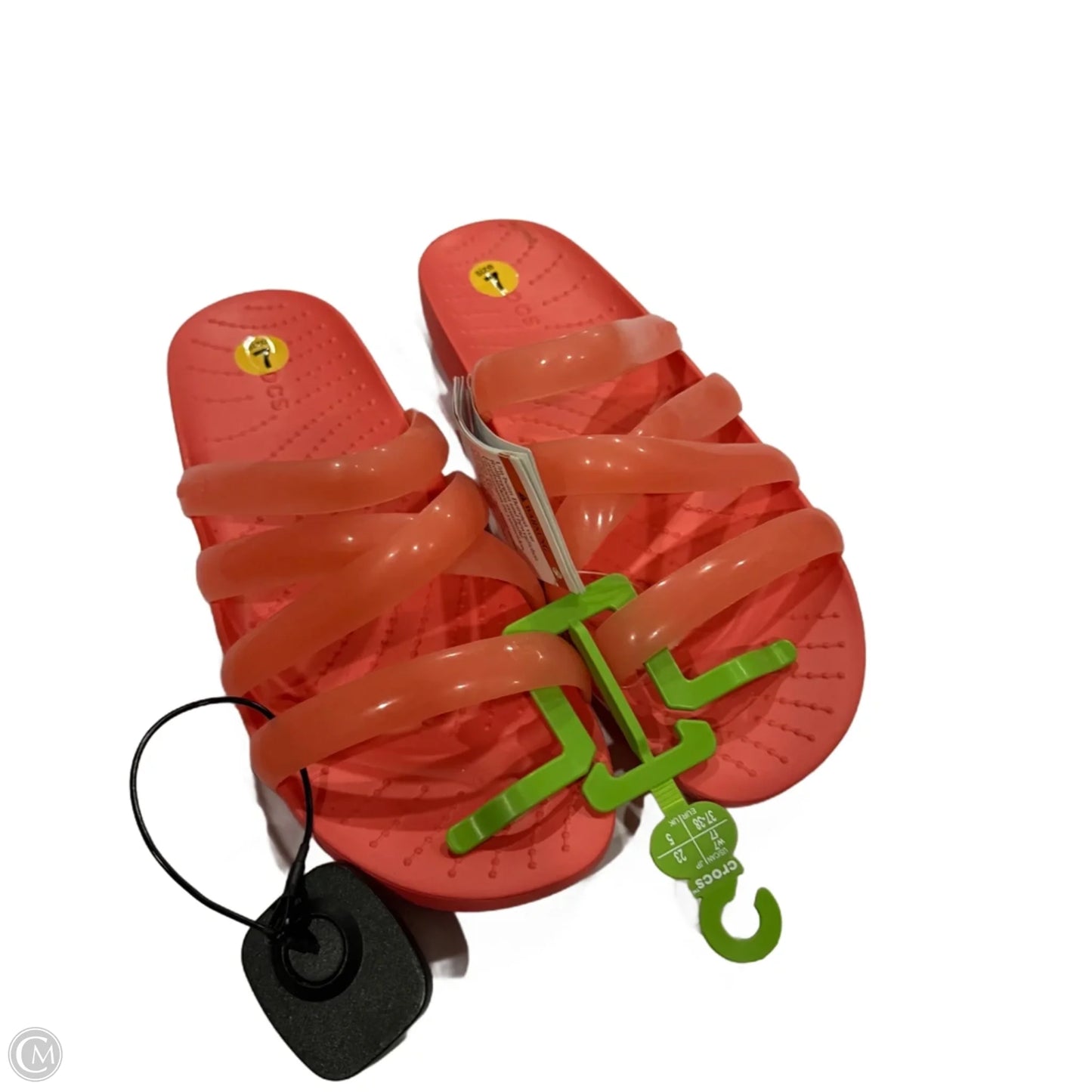 Sandals Flats By Crocs In Coral, Size: 7