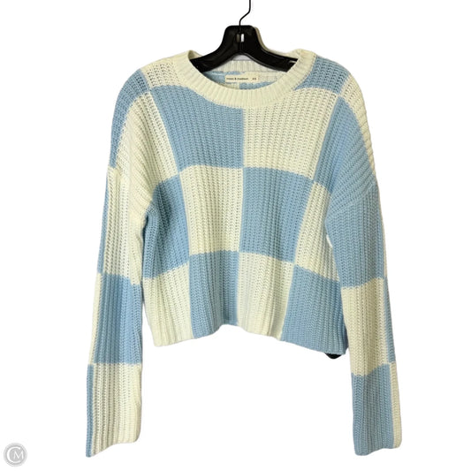 Sweater By Moon And Madison In Blue & Cream, Size: Xs