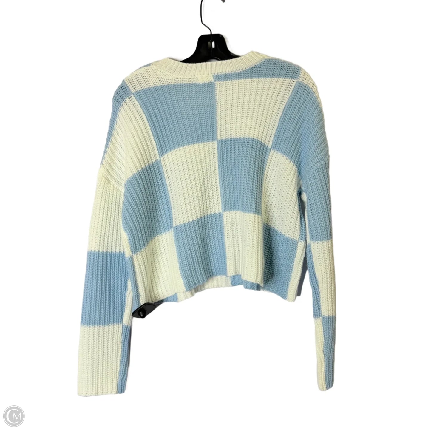 Sweater By Moon And Madison In Blue & Cream, Size: Xs