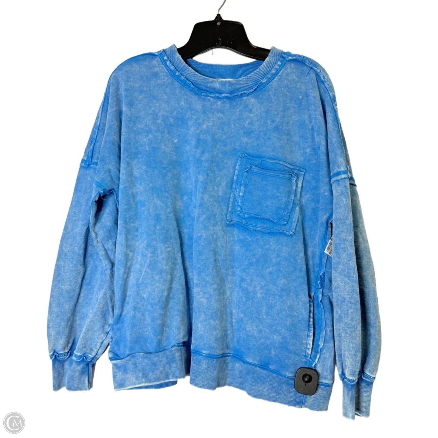 Top Long Sleeve By Zenana In Blue, Size: S