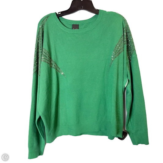 Top Long Sleeve By Aaeda In Green, Size: L