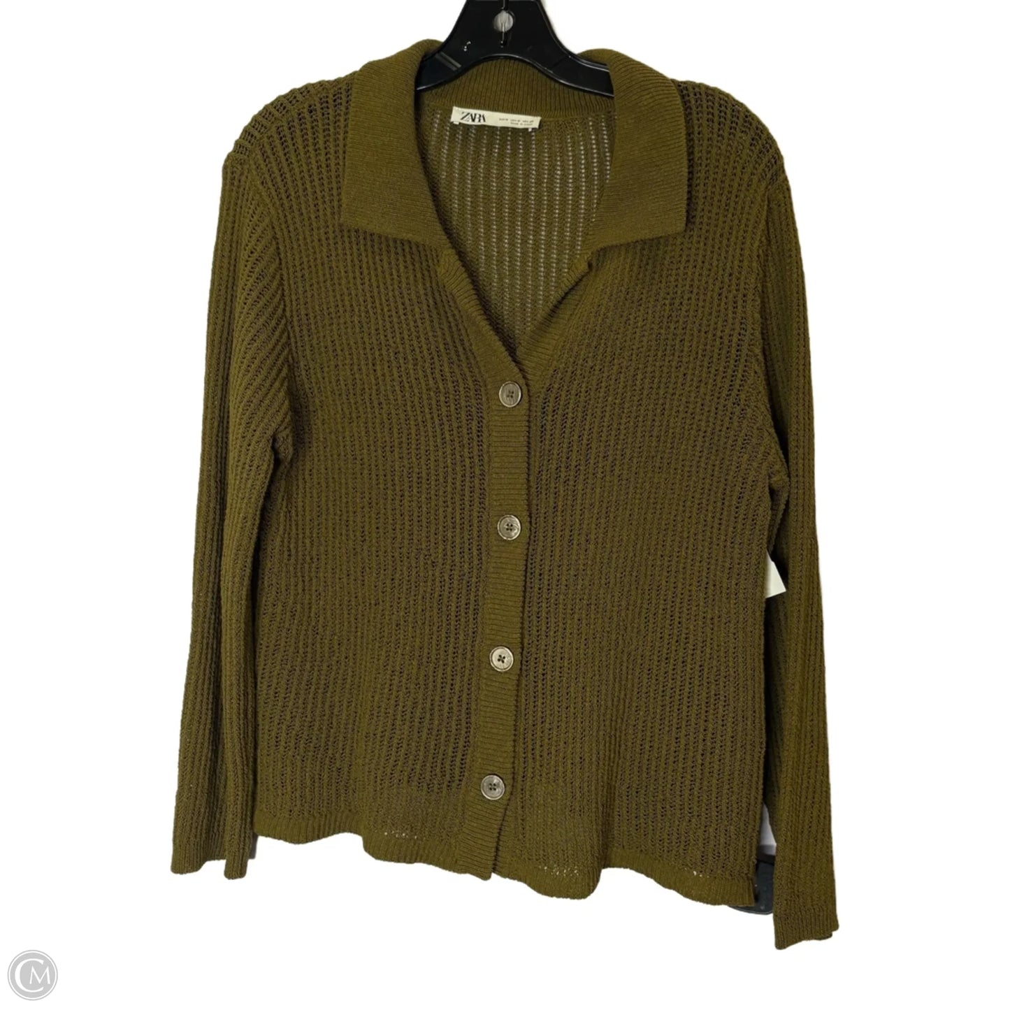 Cardigan By Zara In Green, Size: M