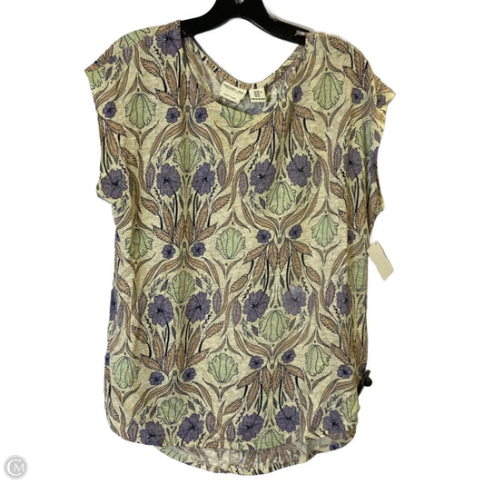 Top Short Sleeve By Rachel Zoe In Tan, Size: Xl