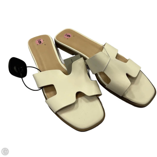 Sandals Flats By A New Day In Cream, Size: 9