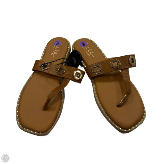 Sandals Flats By Nicole Miller In Brown, Size: 8