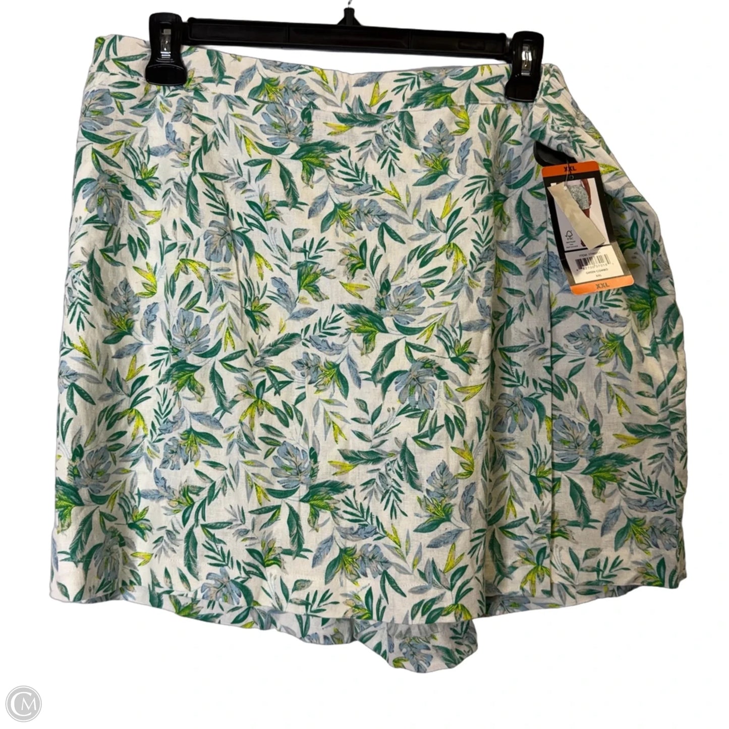 Skort By Ellen Tracy In Green, Size: Xxl