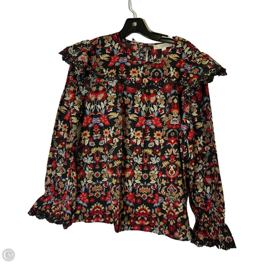 Top Long Sleeve By Loft In Multi-colored, Size: L
