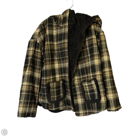 Coat Faux Fur & Sherpa By Dress Up In Brown, Size: L