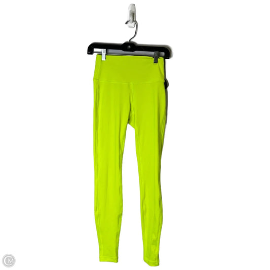 Athletic Leggings By Lululemon In Yellow, Size: 4