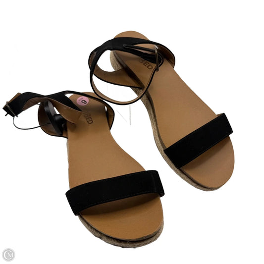 Sandals Flats By Clothes Mentor In Black, Size: 9