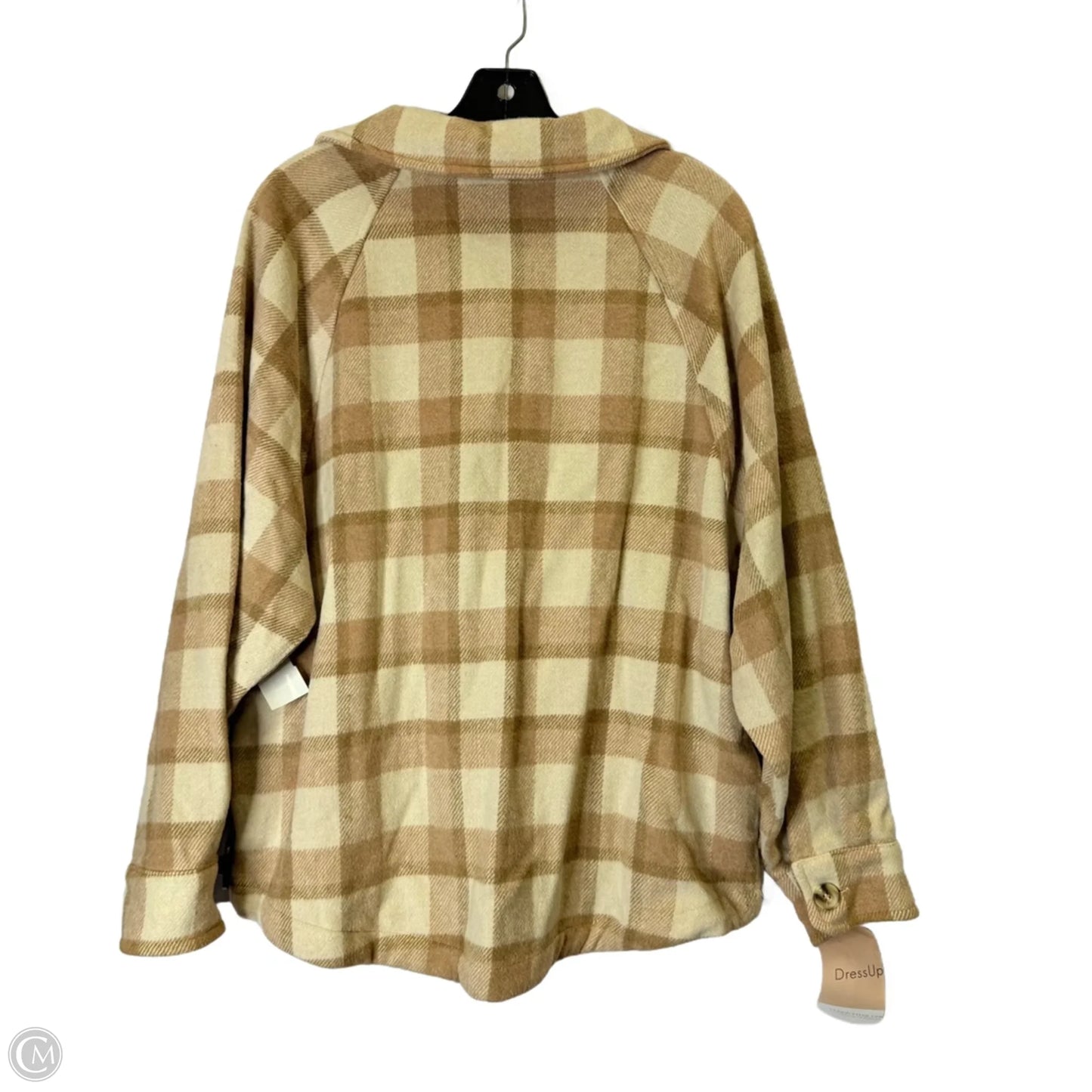 Jacket Shirt By New In In Tan, Size: M