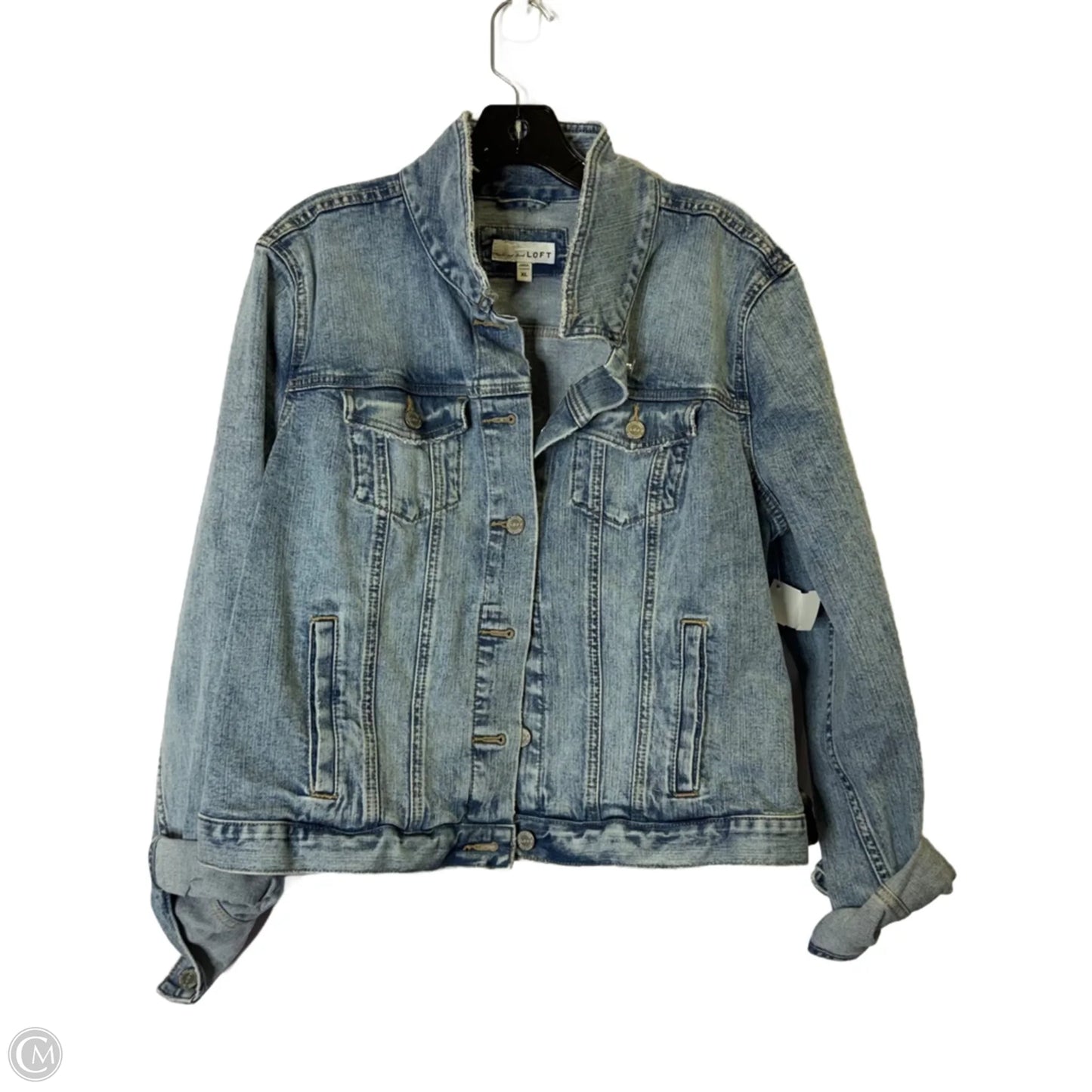 Jacket Denim By Loft In Blue Denim, Size: Xl