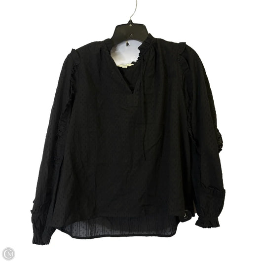 Top Long Sleeve By Time And Tru In Black, Size: M