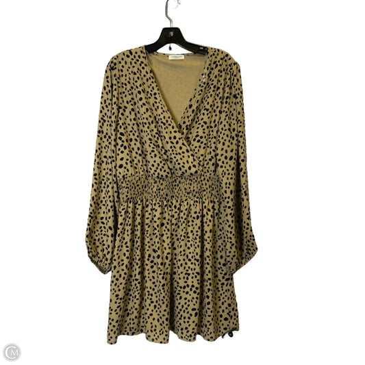 Dress Casual Short By Chicsoul In Animal Print, Size: 1x